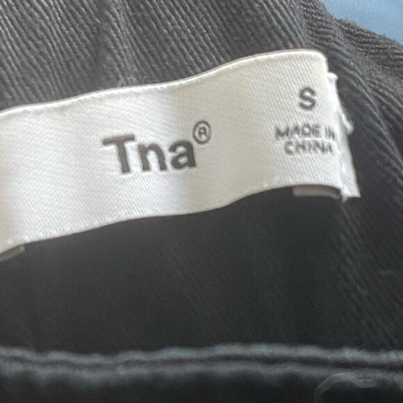 TNA (Aritzia) High Rise Cotton Joggers, Black, Side Pockets, Elastic Waist, S - Picture 7 of 7